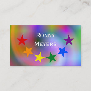 Carte De Visite RAINBOW FLAG STARS II + vos idées