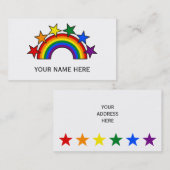 Carte De Visite RAINBOW FLAG STARS III + vos idées (Devant / Derrière)
