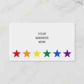 Carte De Visite RAINBOW FLAG STARS III + vos idées (Dos)