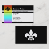 Carte De Visite rainbow fleur de lys (Devant / Derrière)