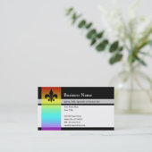 Carte De Visite rainbow fleur de lys (Debout devant)
