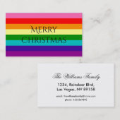 Carte De Visite Rainbow Gay Pride LGBT Original 8 Stripes (Devant / Derrière)