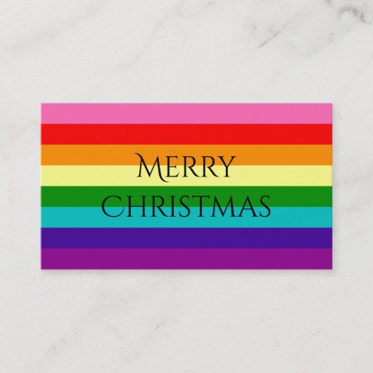 Carte De Visite Rainbow Gay Pride LGBT Original 8 Stripes (Devant)
