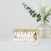 Carte De Visite Rainbow Gold Parties scintillant Drift Nail Techni (Debout devant)