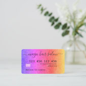 Carte De Visite Rainbow gradient credit card style  (Debout devant)