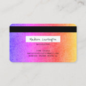 Carte De Visite Rainbow gradient credit card style  (Dos)