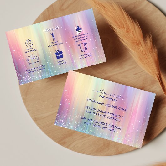 Carte De Visite Rainbow Gradient Professional Jewelry Care 