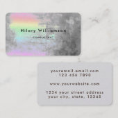 Carte de visite Rainbow Grey Pastel (Devant / Derrière)
