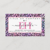 Carte De Visite Rainbow Leopard médias sociaux  (Devant)