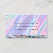 Carte De Visite Rainbow Liquid | Parties scintillant | Code QR (Dos)