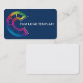 Carte De Visite Rainbow Logo Simple Media Film Strip (Devant / Derrière)