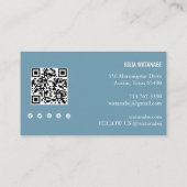 Carte De Visite Rainbow Minimale Stripes QR Code Social Media (Dos)