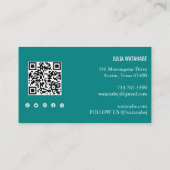 Carte De Visite Rainbow Minimale Stripes QR Code Social Media (Dos)