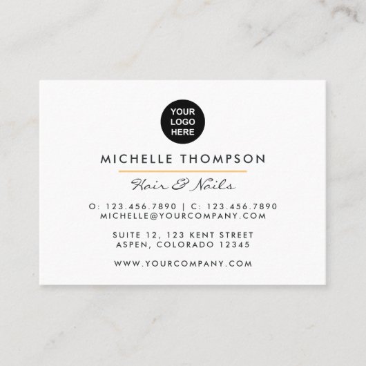 Carte de visite Rainbow moderne (Devant)