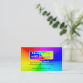 Carte De Visite Rainbow Nameplate LGBT Attorney Law Services (Debout devant)