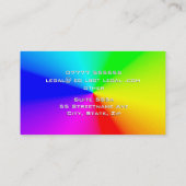 Carte De Visite Rainbow Nameplate LGBT Attorney Law Services (Dos)