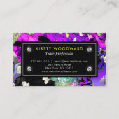 Carte De Visite Rainbow Neon Parties scintillant Abstraite (Dos)