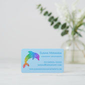 Carte De Visite Rainbow Ombre Dolphin (Debout devant)