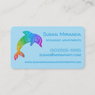 Carte De Visite Rainbow Ombre Dolphin