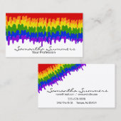 Carte De Visite Rainbow Paint Drivers Peinture Designer Personnali (Devant / Derrière)