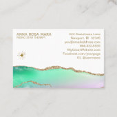 Carte De Visite *~ Rainbow Pastel Agate Gold Parties scintillant V (Dos)