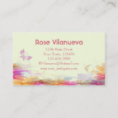 Carte De Visite Rainbow Pastel Florals (Dos)
