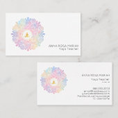 Carte De Visite *~* Rainbow Pastel Mandala Femmes Méditation Énerg (Devant / Derrière)