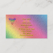 Carte De Visite Rainbow Phoenix Hausse LBGTQ+ Conseil (Dos)