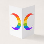 Carte De Visite Rainbow Pride Crescent Moons Greeting Card (Extérieur)