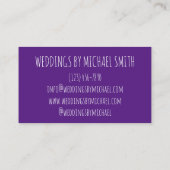 Carte De Visite Rainbow Pride LGBT Gâteau Wedding planner boulange (Dos)