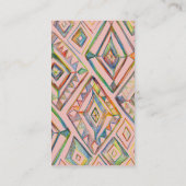 Carte De Visite Rainbow prisme vertical créatif rose géométrique (Dos)