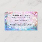 Carte De Visite Rainbow Sparkle Parties scintillant Pastel Nail Ar (Dos)