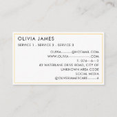 Carte De Visite Rainbow Star Babysitter Garde d'enfants Nanny (Dos)