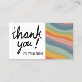 Carte De Visite Rainbow Stripes Merci pour votre achat (Devant)