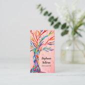 Carte De Visite Rainbow Tree Coral Reiki (Debout devant)