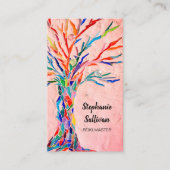 Carte De Visite Rainbow Tree Coral Reiki (Devant)