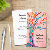 Carte De Visite Rainbow Tree Coral Reiki