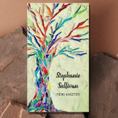 Carte De Visite Rainbow Tree Green Reiki