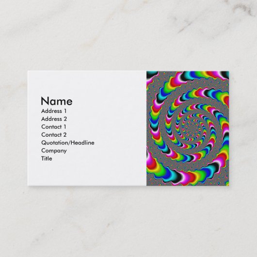 Carte De Visite Rainbow Universe - Fractal Art (Devant)