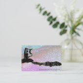 Carte De Visite *~* Rainbow Universe Parties scintillant Méditatio (Debout devant)