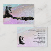 Carte De Visite *~* Rainbow Universe Parties scintillant Méditatio (Devant / Derrière)