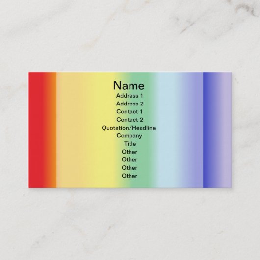 Carte De Visite Rainbow v1 (Devant)