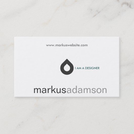 CARTE DE VISITE RAINDROP (Devant)