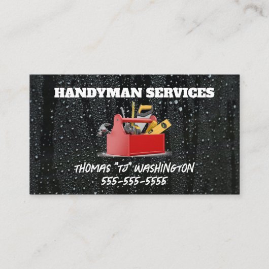 Carte de visite Raindrop Handyman (Devant)