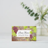 Carte De Visite Raisin de cuve de cave d'établissement vinicole de (Debout devant)