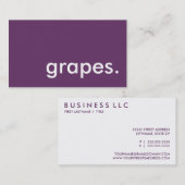 Carte De Visite raisins. (Devant / Derrière)