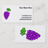 Carte De Visite Raisins (Devant / Derrière)