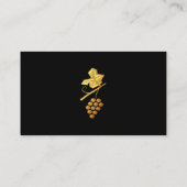 Carte De Visite Raisins "à trois dimensions" d'or (Dos)