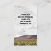Carte De Visite Raisins de laiton | MARBRE BLANC | Vignoble (Dos)