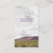 Carte De Visite Raisins de laiton | MARBRE BLANC | Vignoble (Dos)